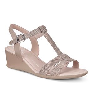 Ecco Shape 35 T strap ankle wedge sandals size 9